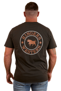 Ringers Western Mens Signature Bull Loose Fit S/S Tee (120201560) Charcoal/Copper