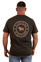 Ringers Western Mens Signature Bull Loose Fit S/S Tee (120201560) Charcoal/Copper