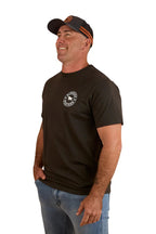 Ringers Western Mens Signature Bull Loose S/S Tee (120201560) Charcoal/White