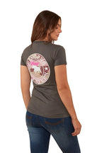 Ringers Western Womens Signature Bull Classic Fit Tee (220016RW) Vintage Black/Pink Camo