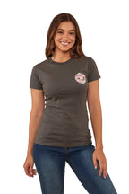 Ringers Western Womens Signature Bull Classic Fit Tee (220016RW) Vintage Black/Pink Camo