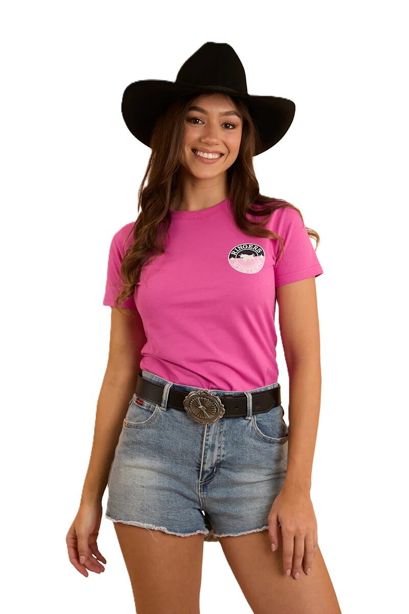 Ringers Western Womens Signature Bull Classic S/S Tee (220016RW) Candy/Split [SD]