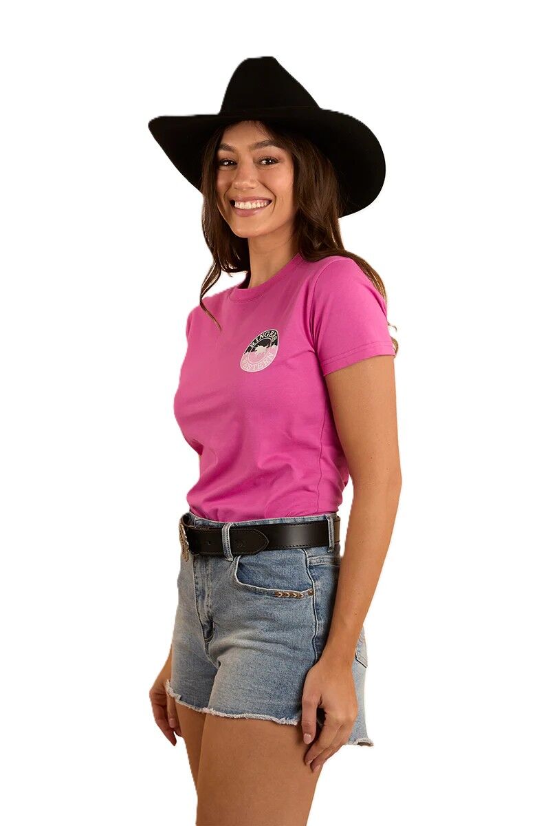 Ringers Western Womens Signature Bull Classic S/S Tee (220016RW) Candy/Split [SD]