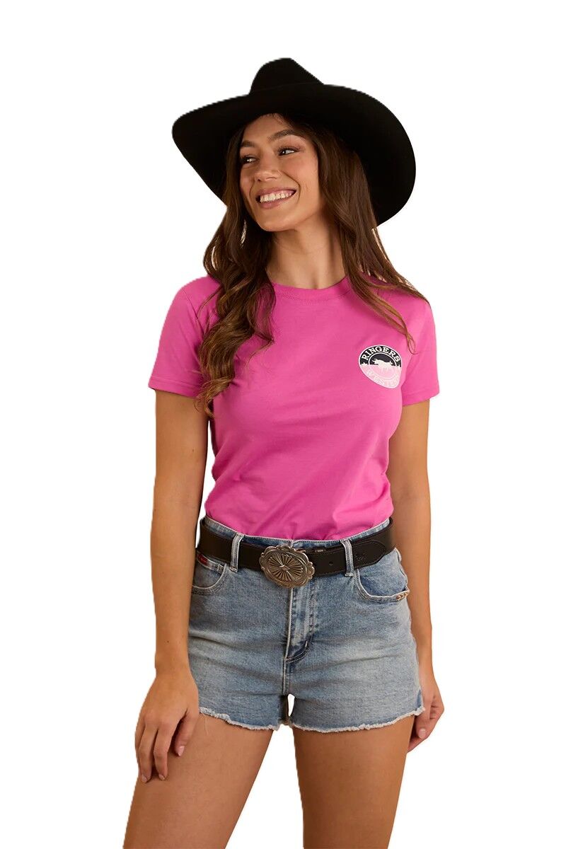 Ringers Western Womens Signature Bull Classic S/S Tee (220016RW) Candy/Split [SD]