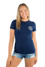 Ringers Western Womens Signature Bull Classic Fit T-Shirt (220016RW) Navy with White Print