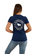 Ringers Western Womens Signature Bull Classic Fit S/S Tee (220016RW) Navy/Silver [SD]