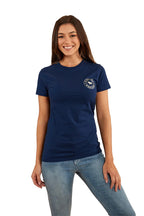 Ringers Western Womens Signature Bull Classic Fit S/S Tee (220016RW) Navy/Silver [SD]