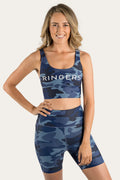 Ringers Western Womens Harlow Long Sports Bra (220014RW) Navy with Camo Print  [SD]