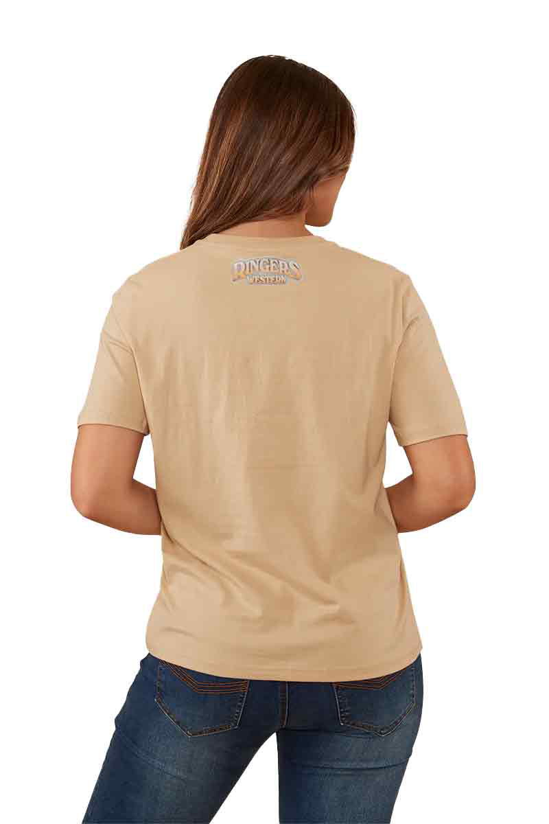 Ringers Western Womens Breakaway Loose Fit Tee (222102RW) Dark Sand  [SD]