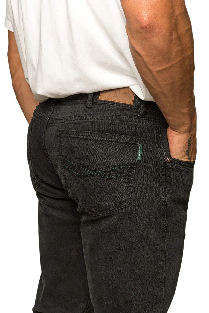 Ringers Western Mens Muster Slim Straight Fit Jeans (121091RW) Black