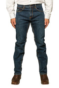 Ringers Western Mens Muster Slim Straight Fit Jeans (121091RW) Dark Wash Blue