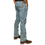 Ringers Western Mens Muster Slim Straight Mid Rise Jeans (121091RW) Light Wash Blue 