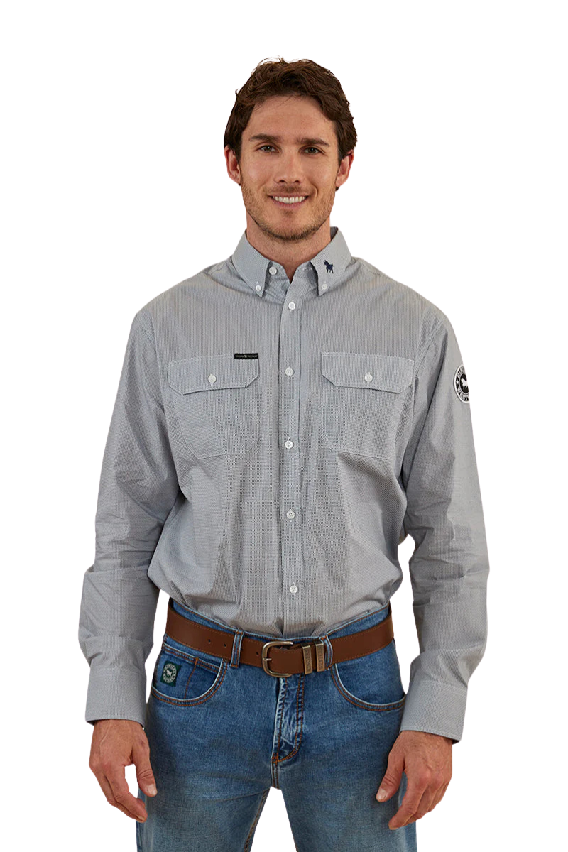 Ringers Western Mens Shelton L/S Dress Shirt (122103RW) Navy [SD]