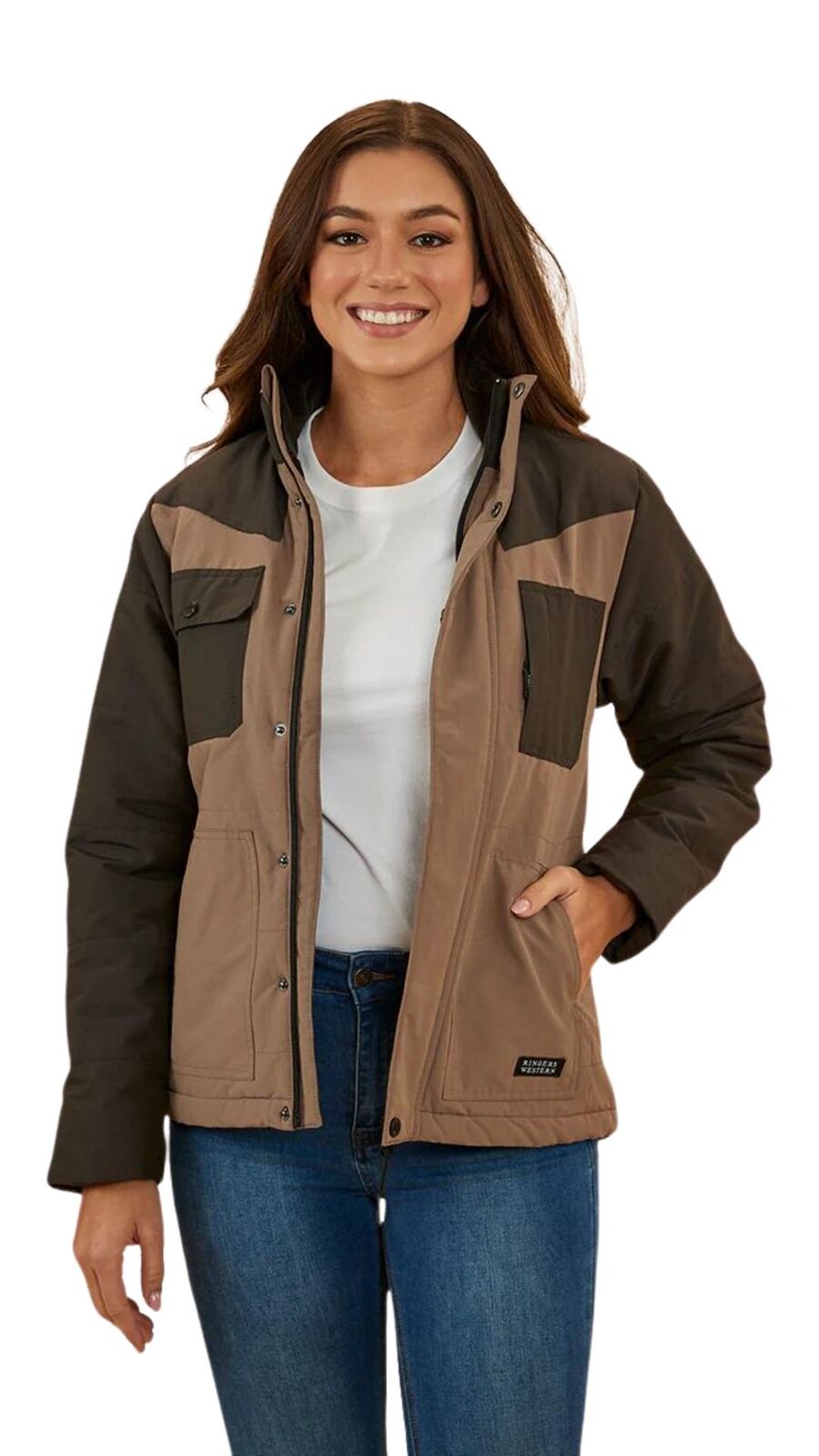 Ringers Western Womens Whitney Puffer Jacket (223033RW) Mushroom  [SD]