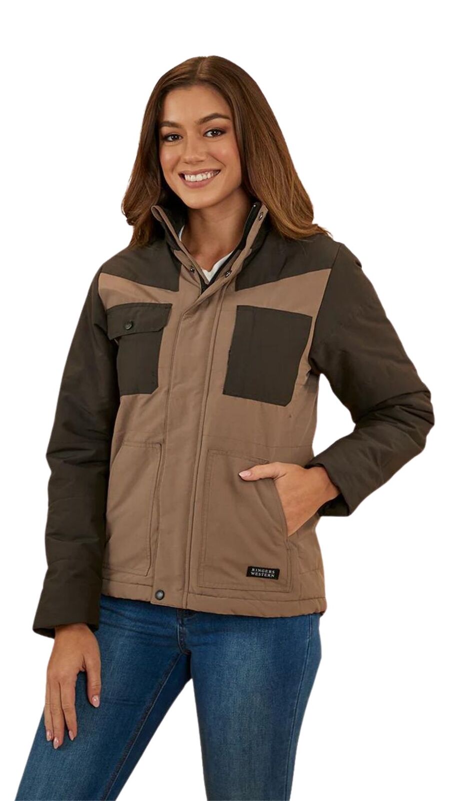 Ringers Western Womens Whitney Puffer Jacket (223033RW) Mushroom  [SD]