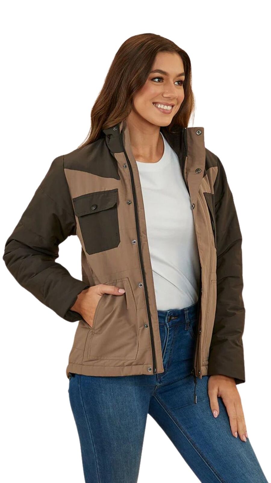 Ringers Western Womens Whitney Puffer Jacket (223033RW) Mushroom  [SD]