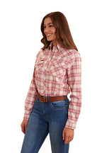 Ringers Western Womens Silverlake L/S Western Shirt (222120RW) Pink Check [SD]