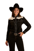 Ringers Western Womens Musgraves L/S Western Shirt (222121RW) Black/Off White