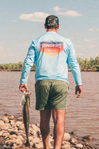 Ringers Western Unisex Squadron UV L/S Tee (423003RW) Sky Blue [GD]