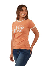 Ringers Western Womens Melrose Classic Fit S/S Tee (221153RW) Coral [GD]