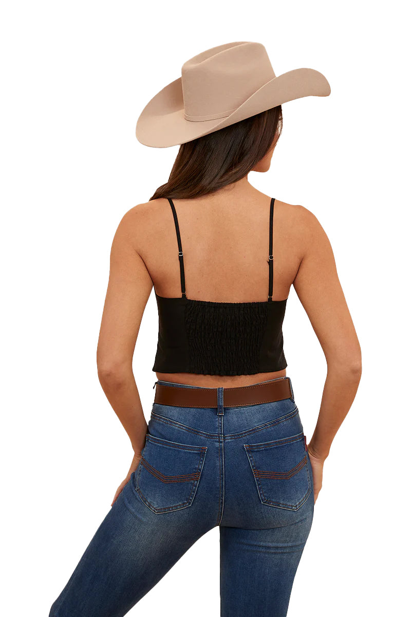 Ringers Western Womens Posie Cami Top (222136RW) Black  [SD]