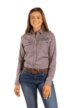 Ringers Western Womens Maverick Western L/S Shirt (221161RW) Wood [GD]