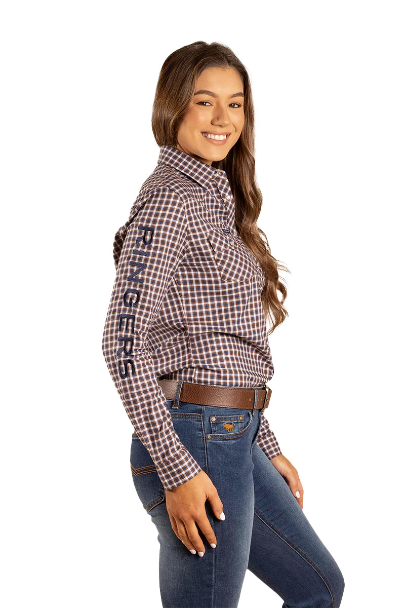 Ringers Western Womens Maverick Western L/S Shirt (221161RW) Wood [GD]