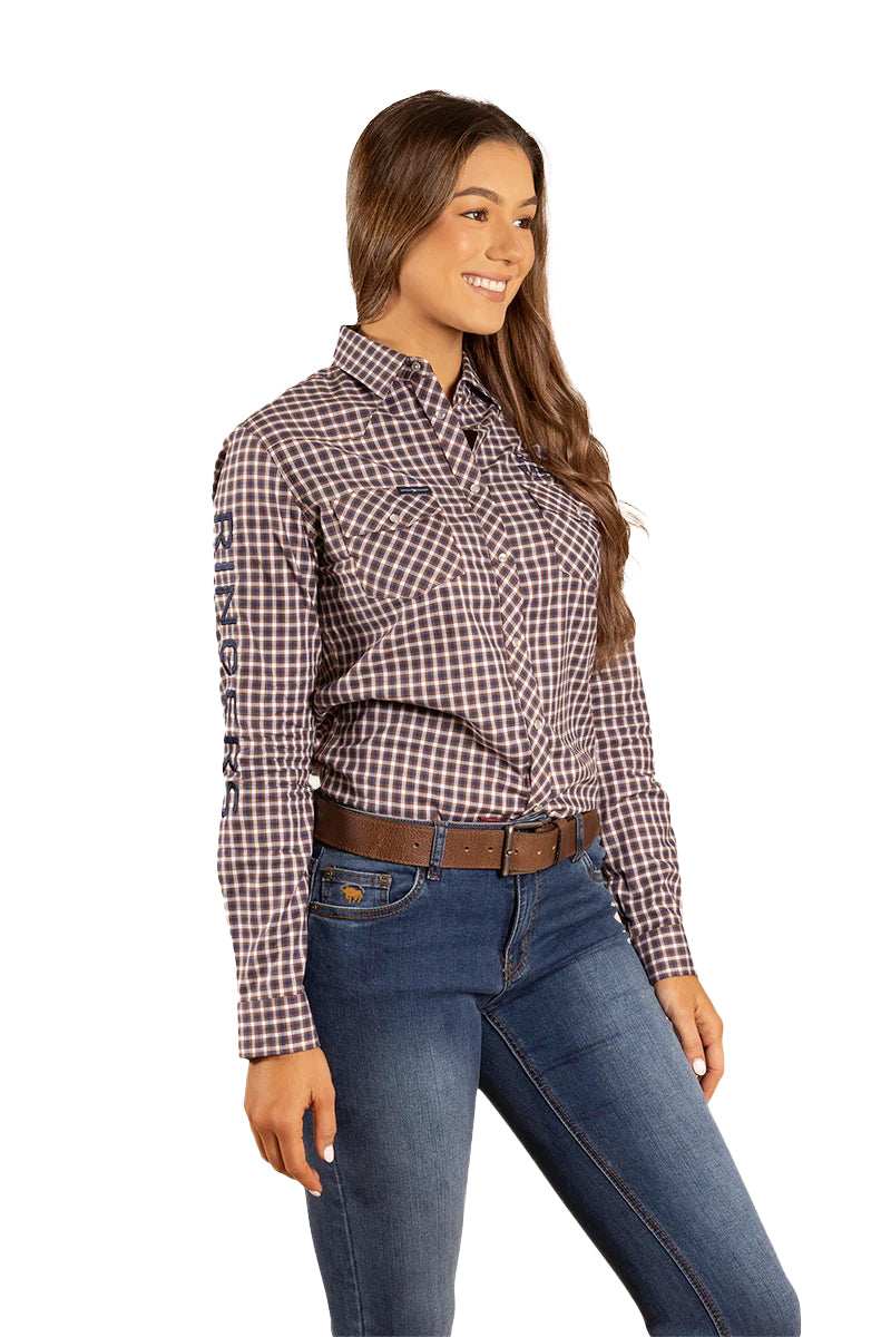 Ringers Western Womens Maverick Western L/S Shirt (221161RW) Wood [GD]