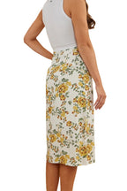 Ringers Western Womens Rosabel Midi Skirt (222138RW) White/Yellow   [SD]