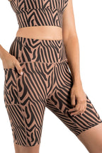 Ringers Western Womens Venus High Rise Bike Shorts (221037RW) Zebra Tan [GD]