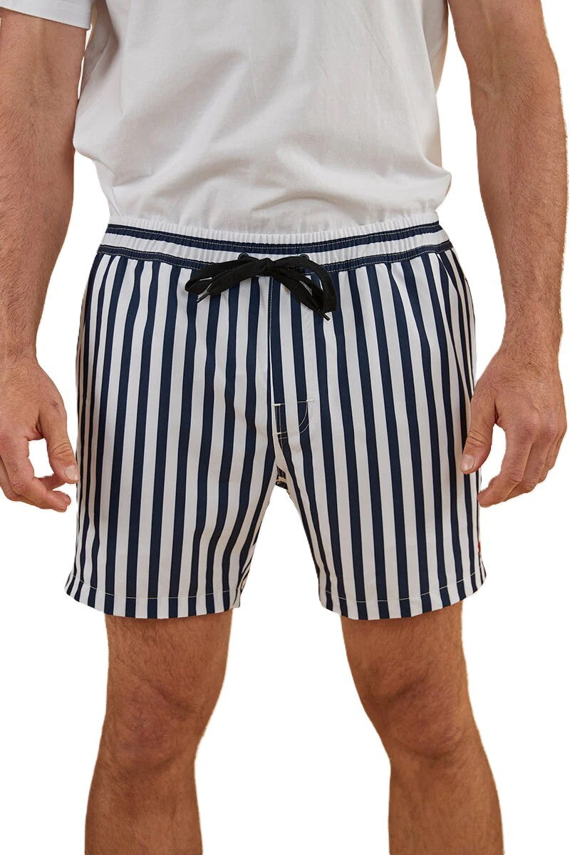 Ringers Western Mens Resort Swim Shorts (123011RW) Navy/White [GD]