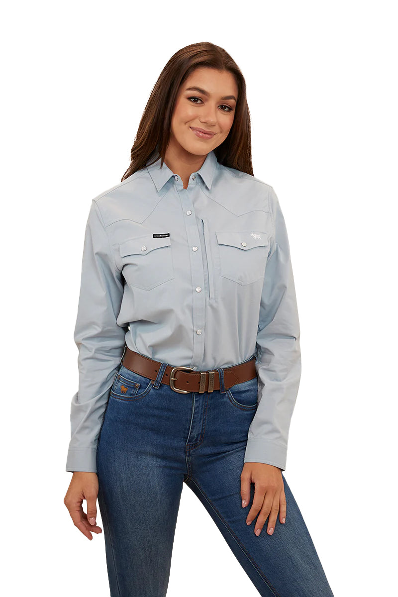 Ringers Western Womens Silverlake Western L/S Shirt (222120RW) Chambray [GD]