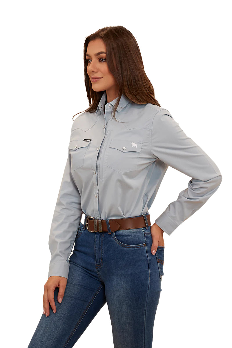 Ringers Western Womens Silverlake Western L/S Shirt (222120RW) Chambray [GD]