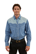 Ringers Western Mens McGraw Western L/S Shirt (122105RW) Blue   [SD]