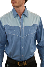 Ringers Western Mens McGraw Western L/S Shirt (122105RW) Blue   [SD]