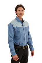 Ringers Western Mens McGraw Western L/S Shirt (122105RW) Blue   [SD]