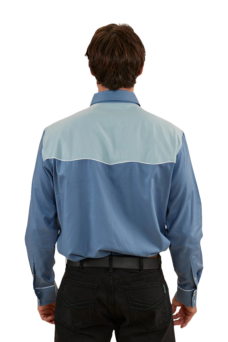 Ringers Western Mens McGraw Western L/S Shirt (122105RW) Blue   [SD]