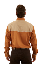 Ringers Western Mens McGraw L/S Western Shirt (122105RW) Toffee/Dark Sand [SD]
