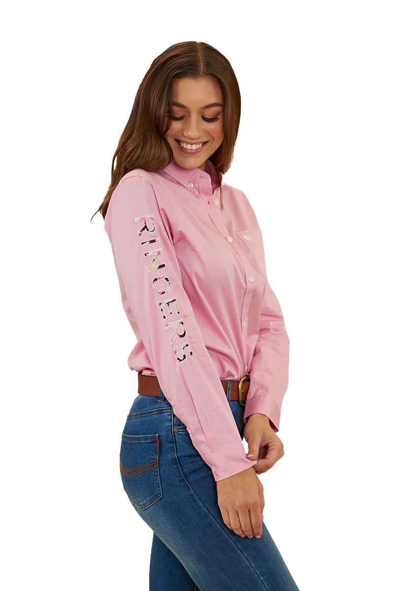 Ringers Western Womens Malaya L/S Dress Shirt (223071RW) Pastel Pink [GD]