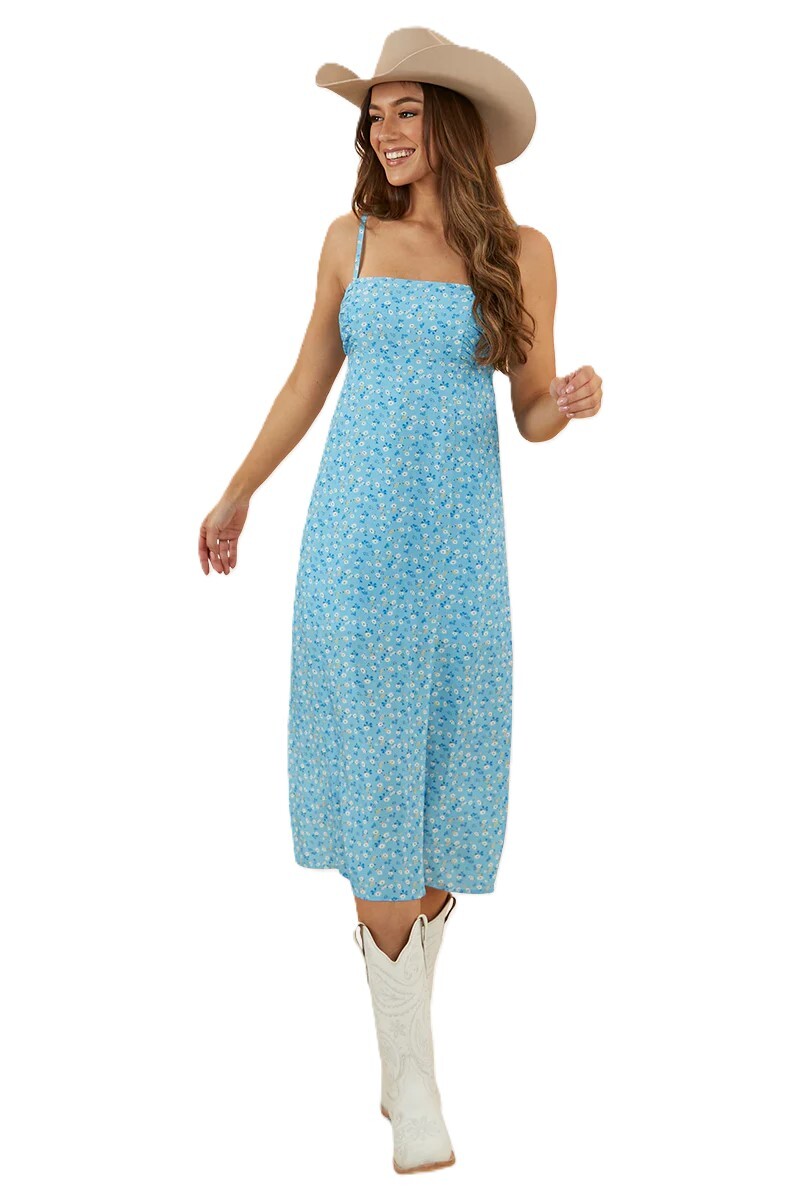 Ringers Western Womens Bobbie Midi Dress (223065RW) Blue  [SD]