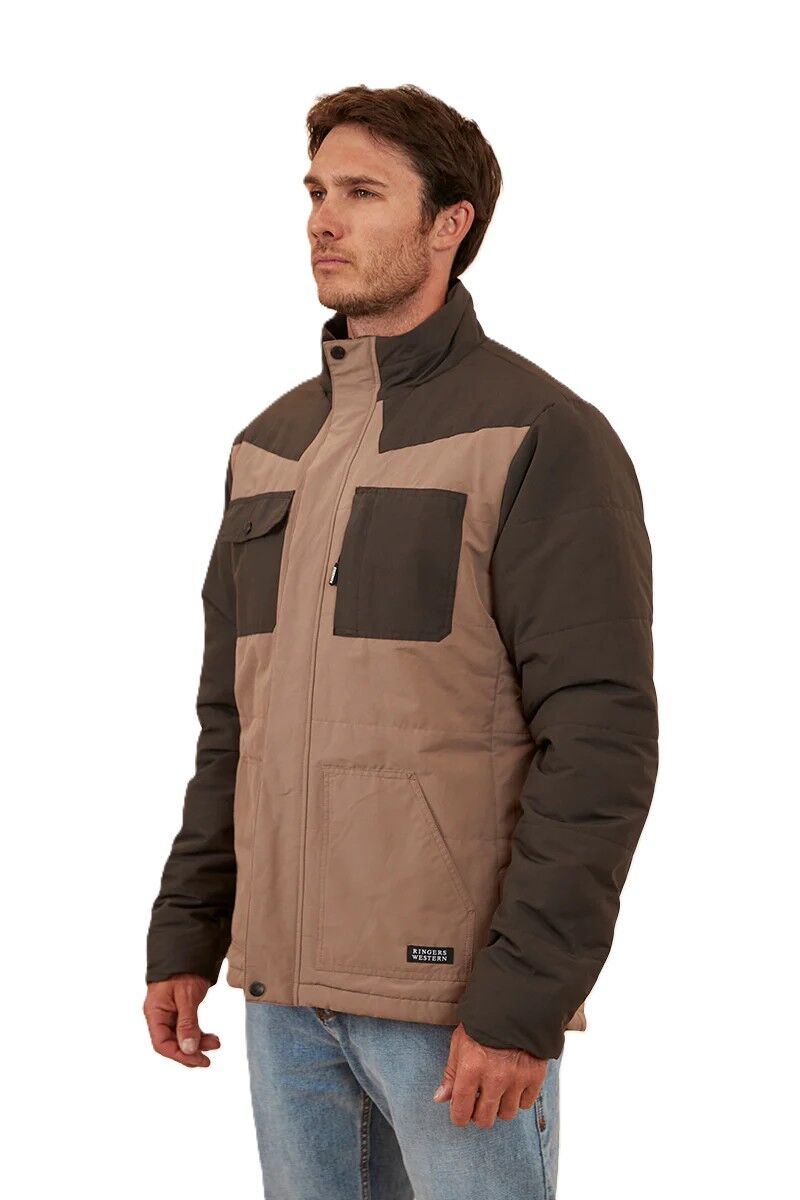 Ringers Western Mens Dixon Puffer Jacket (123044RW) Mushroom [SD]