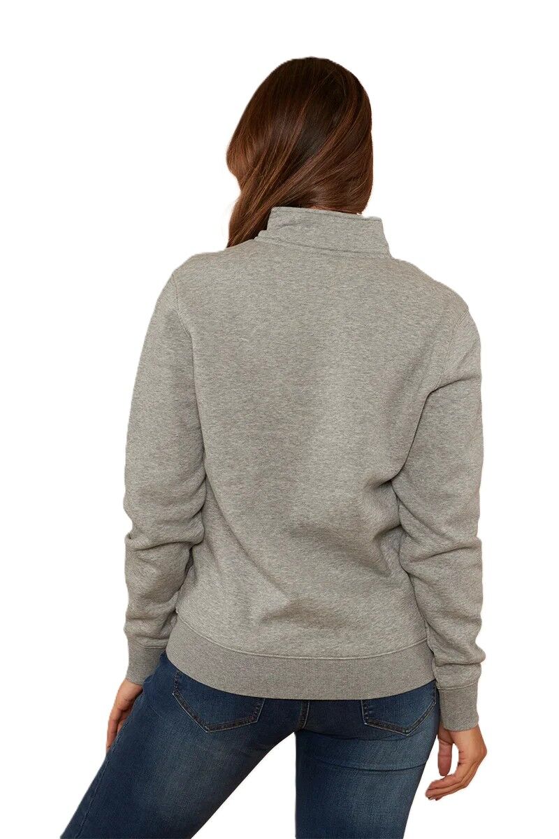Ringers Western Womens Peninsula 1/4 Zip Jumper (223091RW) Grey Marle