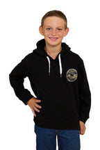 Ringers Western Childrens Signature Bull Pullover Hoodie (323007RW) Black with Camo [SD]