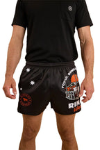 Ringers Western Unisex Young and Dumb Footy Shorts (124020RW) Black/Orange
