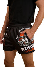 Ringers Western Unisex Young and Dumb Footy Shorts (124020RW) Black/Orange
