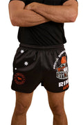 Ringers Western Unisex Young and Dumb Footy Shorts (124020RW) Black/Orange