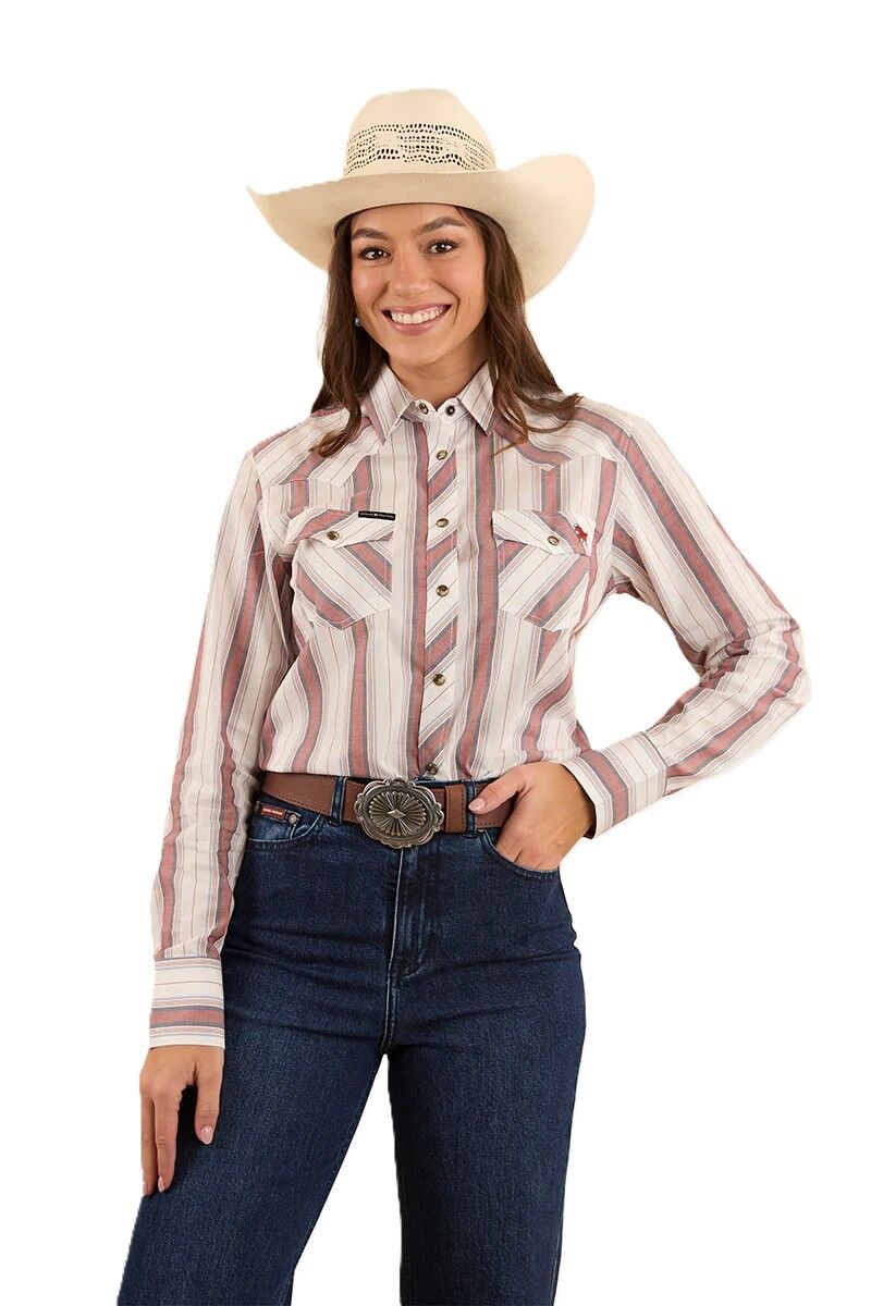 Ringers Western Womens Bubba L/S Western Shirt (223113RW) Burnt Red [SD]