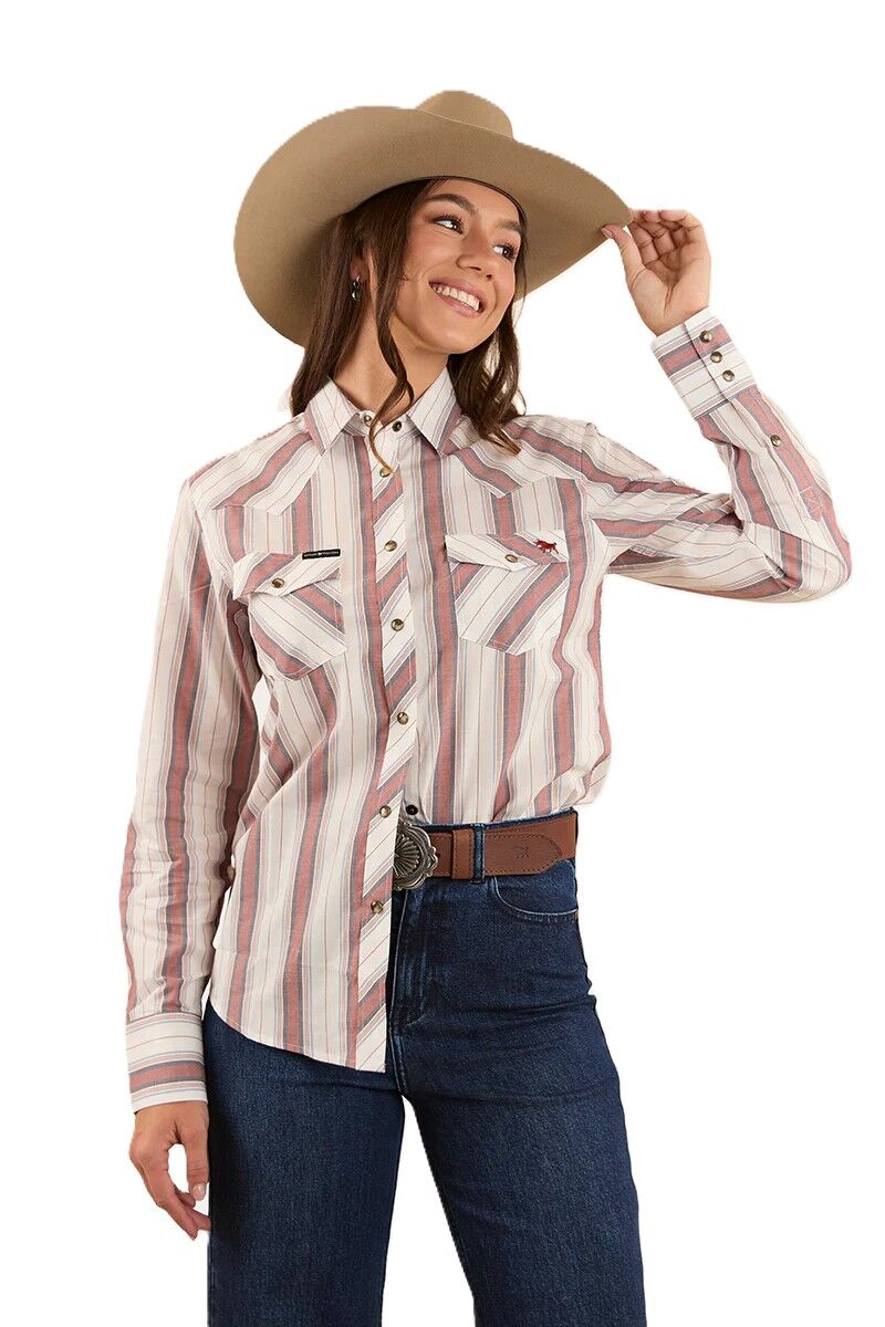 Ringers Western Womens Bubba L/S Western Shirt (223113RW) Burnt Red [SD]