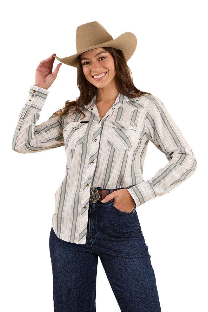 Ringers Western Womens Bubba L/S Western Shirt (223113RW) Dusty Sage [SD]