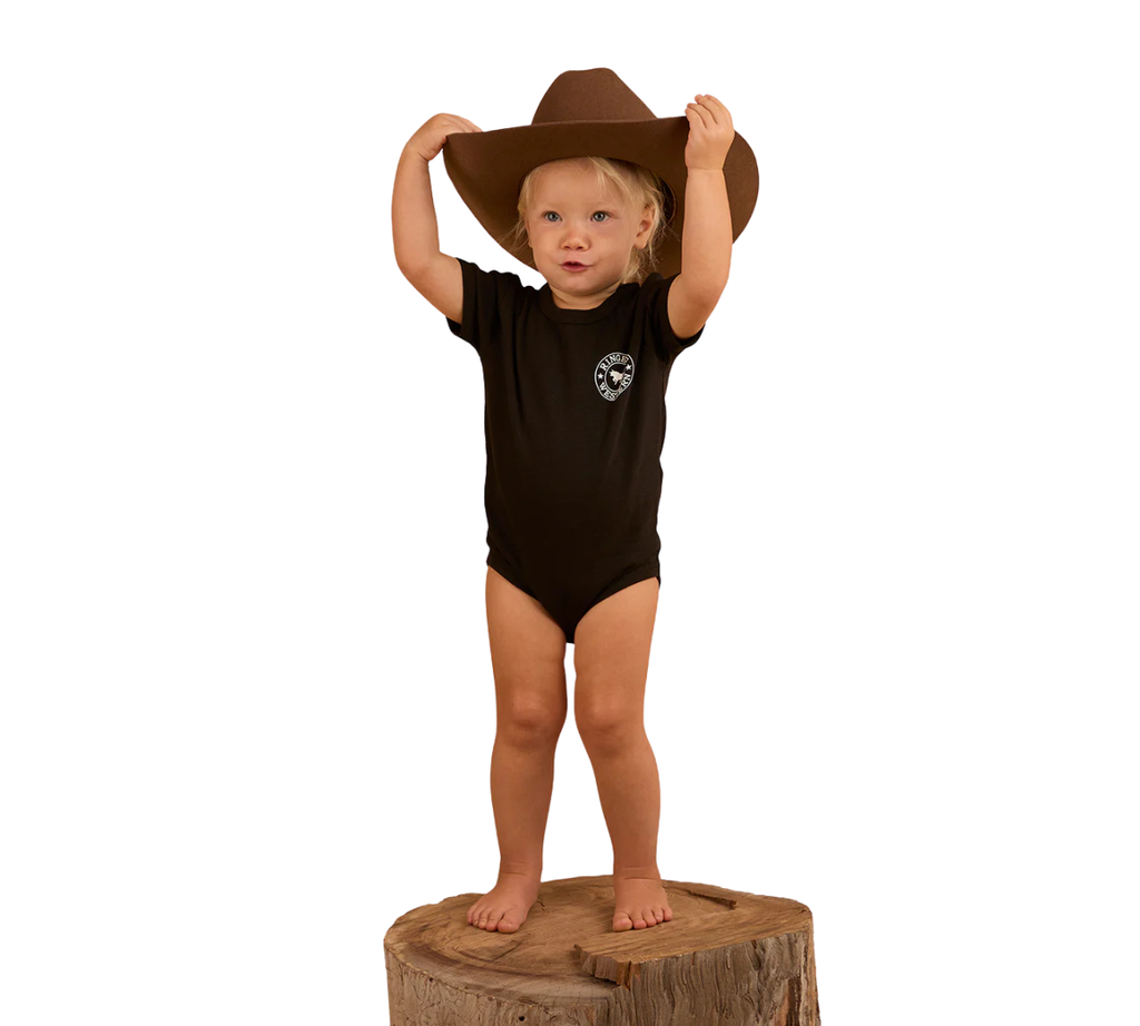 Ringers Western Infants S/S Romper  (523001RW) Black